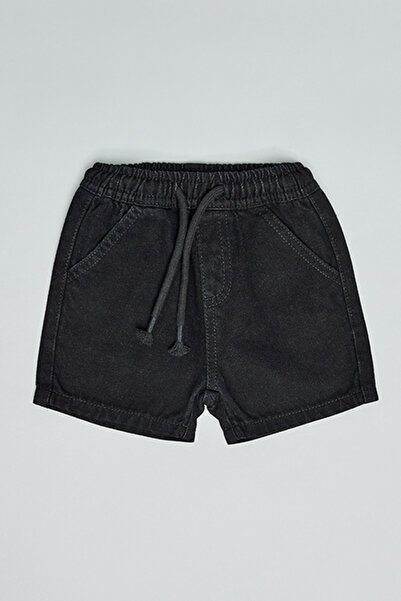 R&B Washed Denim Shorts with Drawstring Waist