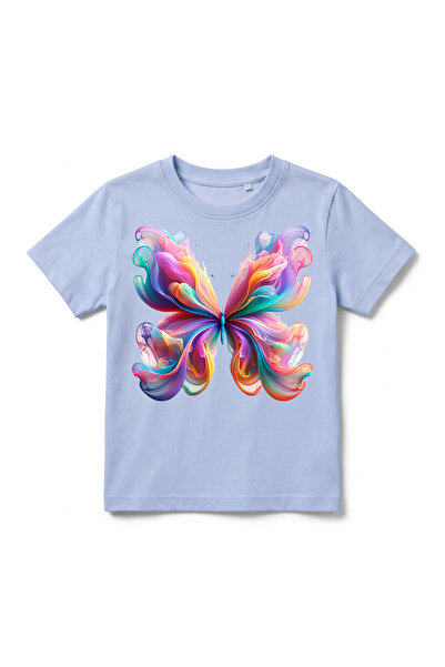 URBANTRENDSTORE Butterfly Printed Unisex Girls' Boys' Cycling Round Neck Basi...