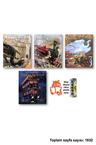 Yapı Kredi Yayınları Harry Potter Resimli Özel Baskı Ateş Kadehi Felsefe Taşı...