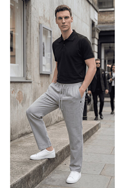 The Crow Custom long gray cotton linen