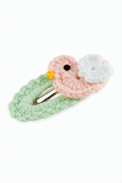 Generic Brand Handmade bird embroidered braided snap buckle