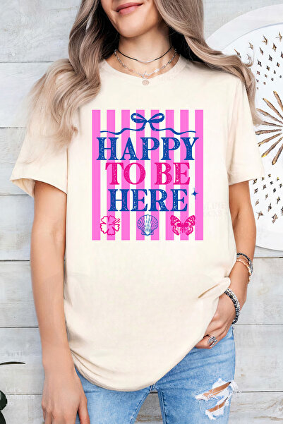 Sarah's Boutique Women's T-shirt – 100% cotton – Happy Here