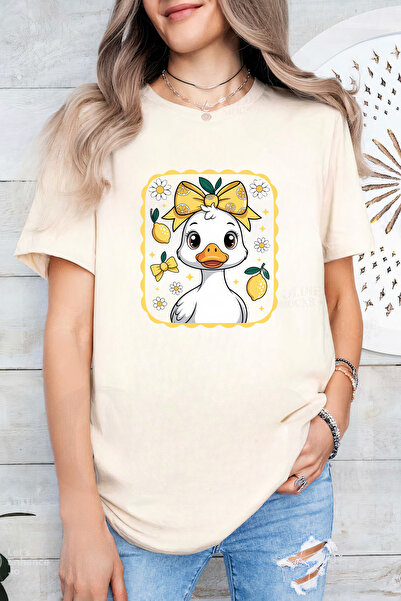 Sarah's Boutique Women's T-shirt – 100% cotton – Ducky Lemon
