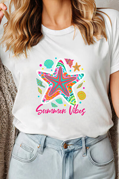 Sarah's Boutique Women's T-shirt – 100% cotton – Starfish Vibes