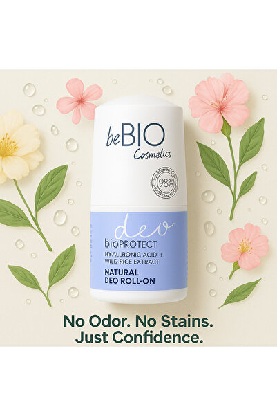 Be Bio Professionally beBIO Natural Deo Roll-On Hyaluronic Acid & Wild Rice 50ml