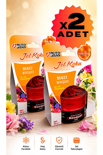 Er Auto 2'li Auto Deepen Buket Jel Araç Kokusu 50 gr – Kalıcı Çiçek Kokulu Ot...