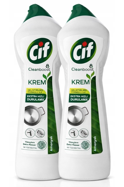 Cif Top Bottom Set of 2x CleanBoost Original multi-surface cream, 500 ml