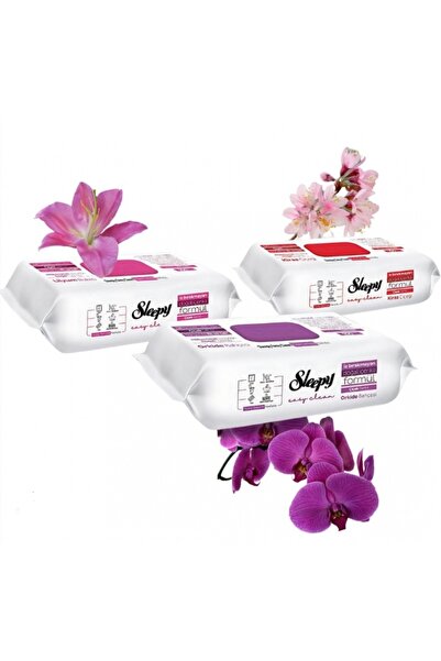 Sleepy Pachet Servetele umede Easy Clean, 3 x 100 buc, otet alb si bicarbonat...