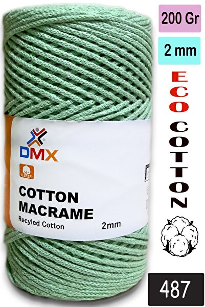 Diva İplik Dmx 2 Mm-Premium Cotton Cotton Macrame Rope-Cotton Chain Macrame B...