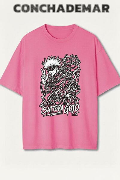 Vordevia Sattoru Gojo Printed Colorful Oversize T-Shirt Printed Premium Overs...