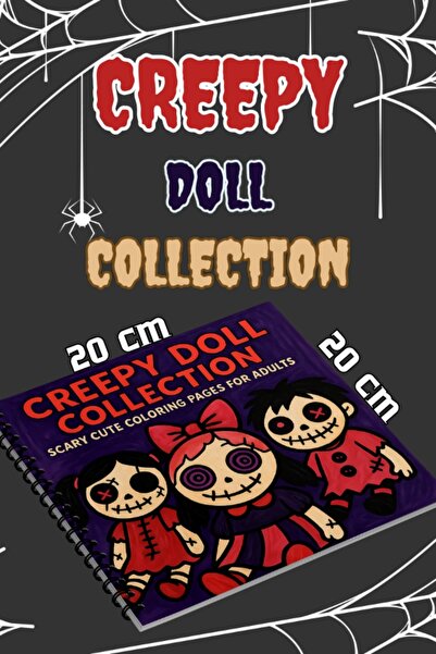 Pink Swan Craft Creepy Doll Collection Bold And Easy 20x20 Cm Büyük Boyama Ki...