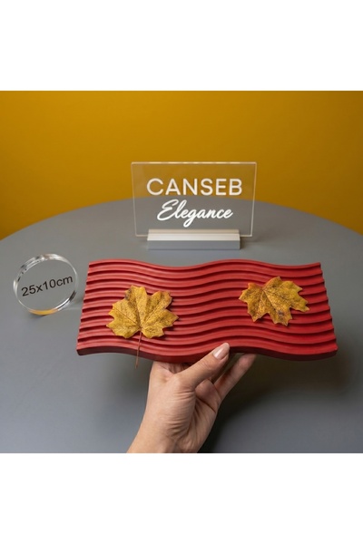 CANSEB Elegance Premium - 25X10Cm - Colorful - Wavy Decorative Tray, Presenta...