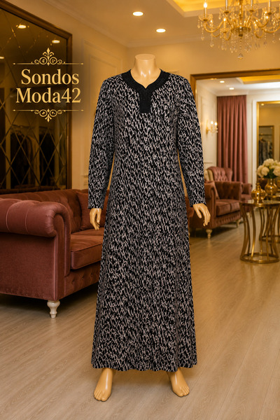 Sondos Moda42 HESNA Γυναικείο Φόρεμα Μεγάλου Μεγέθους με Ζιγκ-ζαγκ σχέδιο, Πο...
