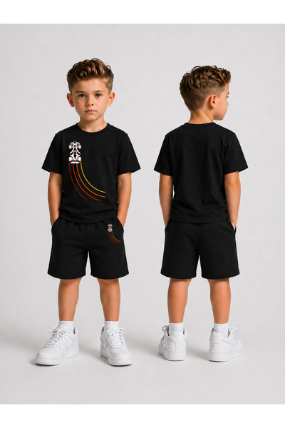 LORVEX Children's Shorts Set for Boys (Shorts - T-Shirt) Printed Summer Sport...