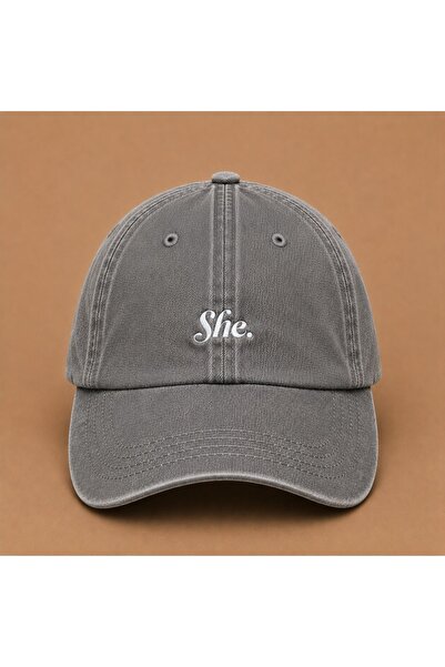 WeavedCo She. Embroidered Vintage Washed Cap Hat