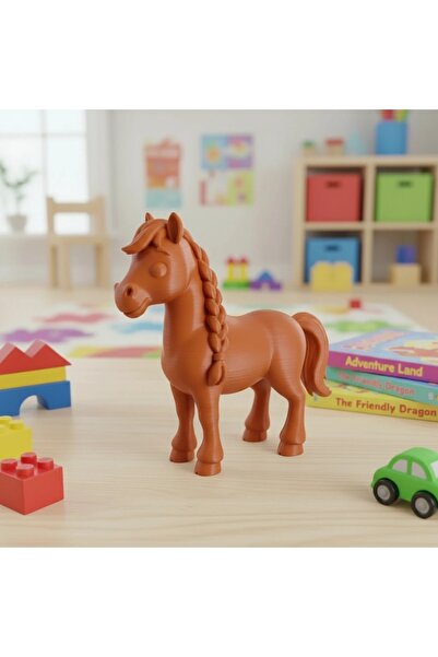 OEM Decorative Braided Mane Horse Figurine 7 cm
