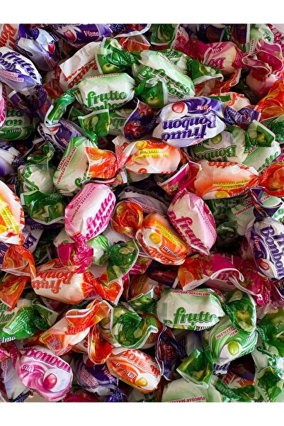 BEYAZ PINAR Frutto Bonbon Karışık Meyve Aromalı Yumuşak Şeker 1 KG. (Portakal...