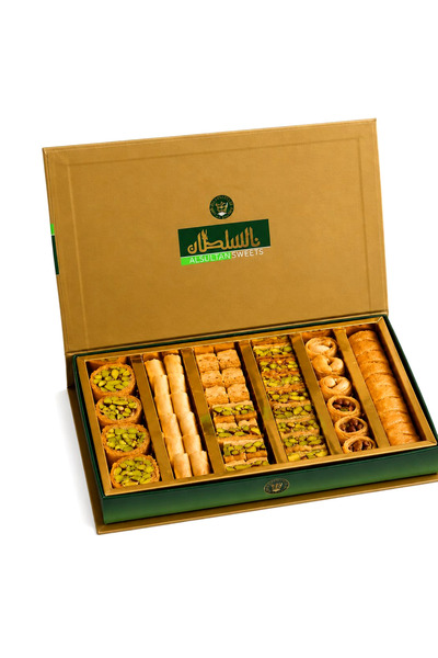 ALSULTAN SWEETS Al Sultan Sweets Baklava Assortment, Mixed Pistachio and Cash...