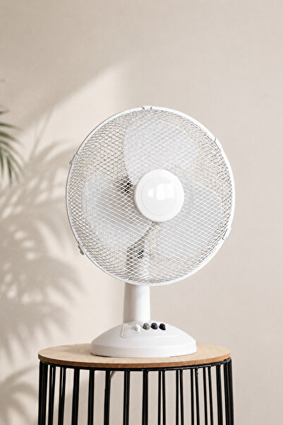 homenter Masaüstü Vantilatör 30 cm Beyaz | 40W Güçlü Hava Akışı | 3 Kademeli ...
