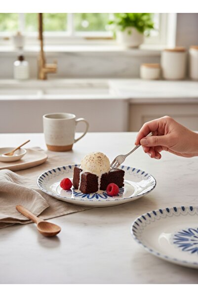 Porland Digital Pattern 12-Piece Cake Plate 19cm Ada