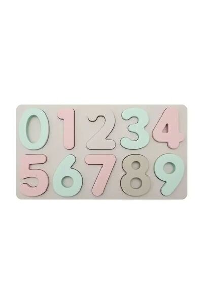 OEM Puzzle Senzorial din Silicon – Numere 0-9 - Pastel