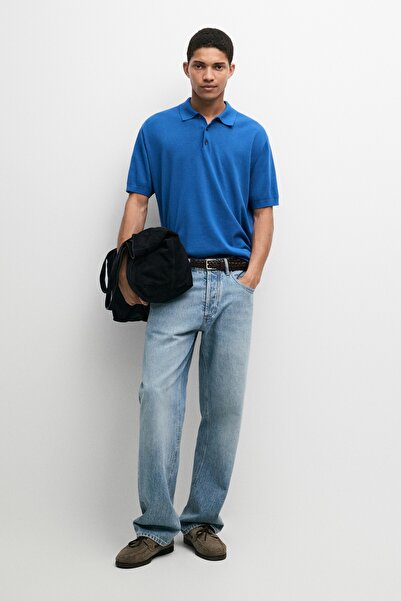 Massimo Dutti %100 pamuklu triko polo yaka t-shirt