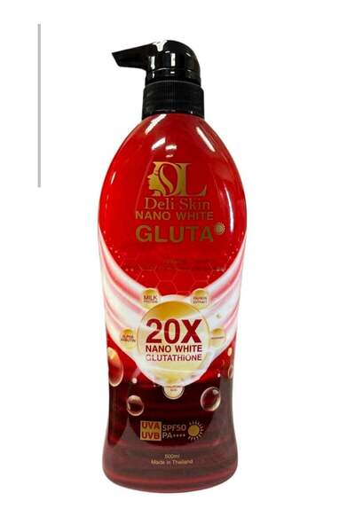 Deli Skin Nano White Gluta Body Lotion UVA/UVB SPF50 PA++++ 500ML