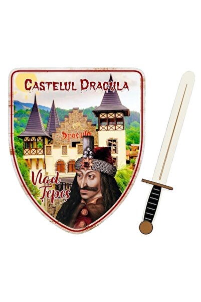 LimArt Set de cavaleri din lemn pentru copii, Scut 33x27 cm și Sabie 40 cm, M...