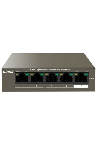 Tenda TEG1105P-4-63W Switch 5 porturi 10/100/1000Mbps, 4 porturi PoE, max 58W