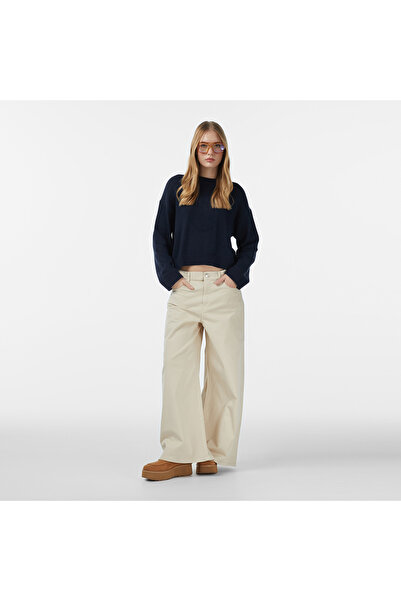 Calvin Klein Super Wide Kadın Beyaz Pantolon