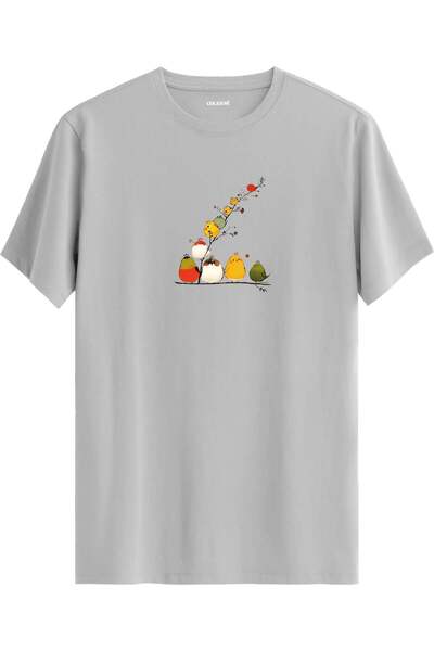 Colermi Cute Birds Branch Printed T-Shirt