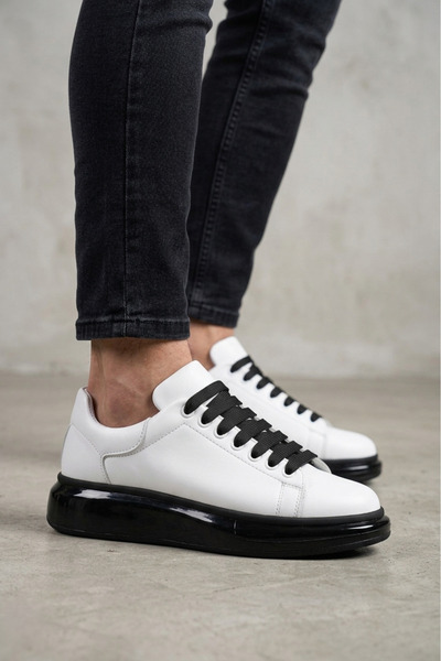 Zerenyus Zrc295 High Quality Air Thick Sole Men's Sneaker White Black