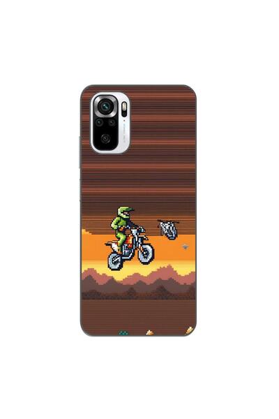 OEM Θήκη συμβατή με Xiaomi Poco M5s Σιλικόνης TPU με σχέδιο Pixel Art Motorcross