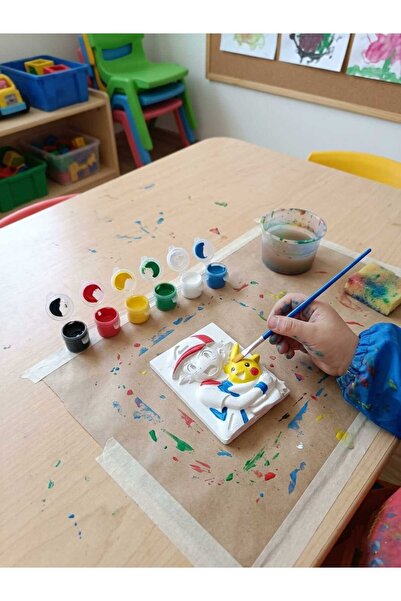 crafts tasarım atölyesi TAŞ TOZU FİGÜR BOYMA SETİ (Ash Ketchum ve Pokemon)