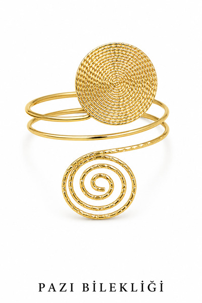 Jack Ferrero Spiral twist design gold adjustable arm bicep bracelet
