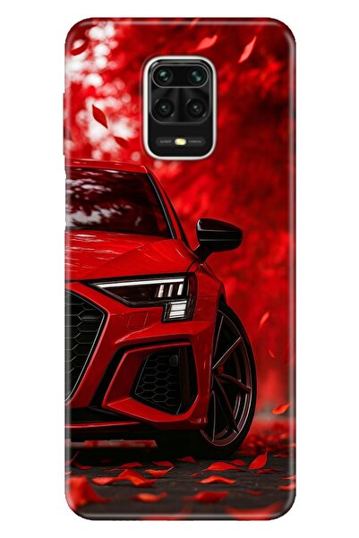 Cekuonline Xiaomi Redmi Note 9 Pro Kılıf Kırmızı Araba Temalı Desenli Darbe E...