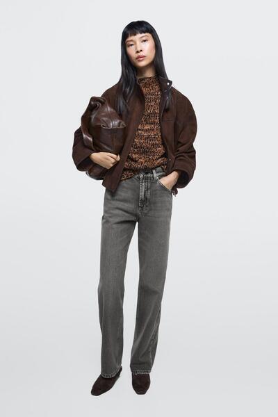 Massimo Dutti Straight fit yüksek bel jean