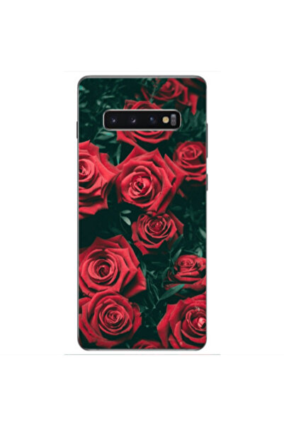 Other Samsung S10 Plus Red Roses Transparent Silicone TPU Θήκη