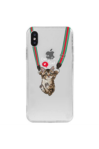 Other Apple iPhone X Swinging cat Transparent Silicone TPU Θήκη