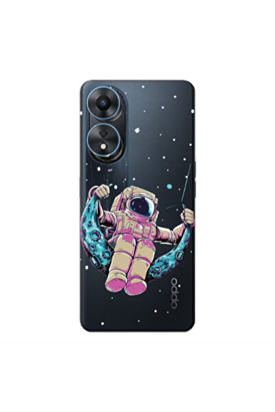 Other Oppo A 98 Astronaut swinging on the moon Transparent Silicone TPU Θήκη