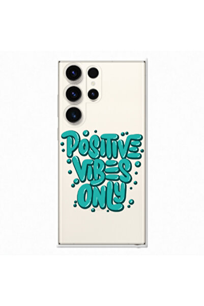 Other Samsung S23 Ultra Positive Vibes Only Transparent Silicone TPU Θήκη