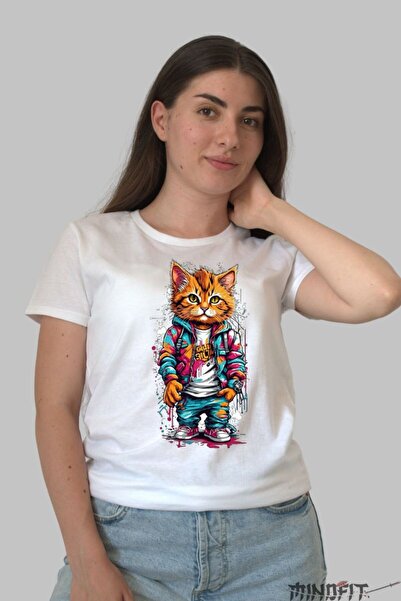 GILDAN Tricou Cu Pisica 3D Cool