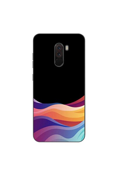 OEM Case compatible with Xiaomi Pocophone F1 Silicone Gel Tpu Pattern Neon Waves
