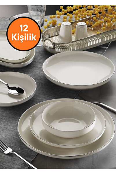 Aryıldız 60 Parça Acoustic Silver 12 Kişilik Yemek Takımı