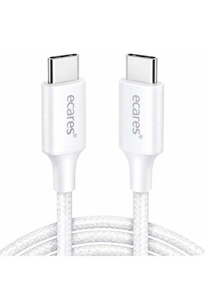 Ecares ®   كابل USB-C إلى USB-C بطول 1 متر، كابل شحن سريع 60 واط من النوع C، ...