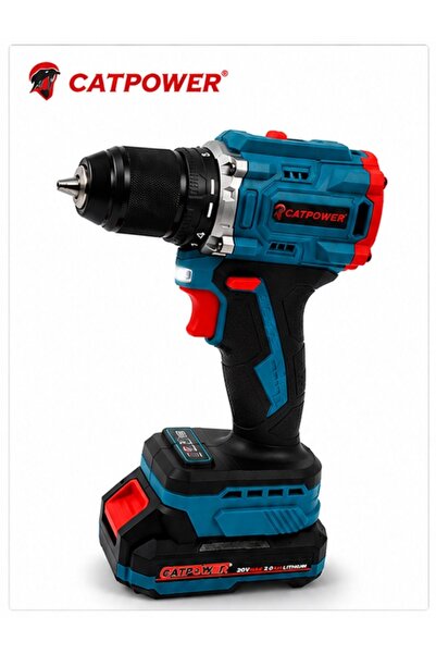 CATPOWER EL ALETLERİ CATPOWER CAT E1010 Akülü Vidalama Kömürsüz 20V 2 Ah