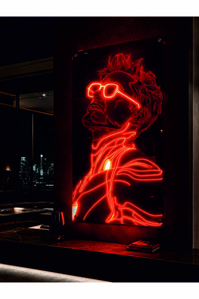 genel tr Iron Man Neon Cam Tablo