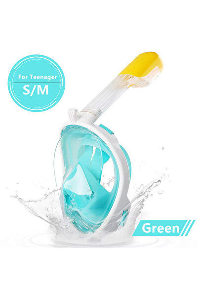 Choice1 Green S M Teenager Underwater Scuba Anti Fog Full Face Diving Mask Sn...