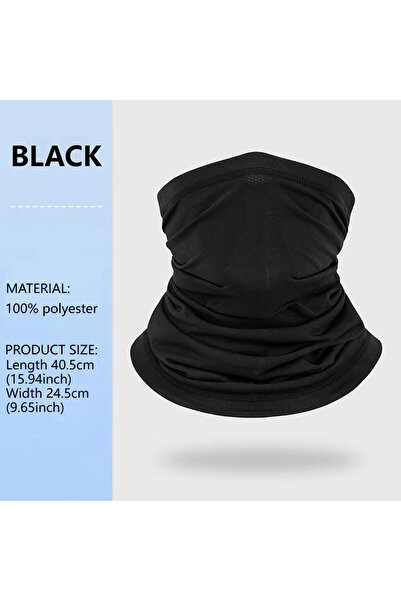 choice2 Black LOOGDEEL Hiking Face Cover Neck Gaiter Half Mask Headband Men W...