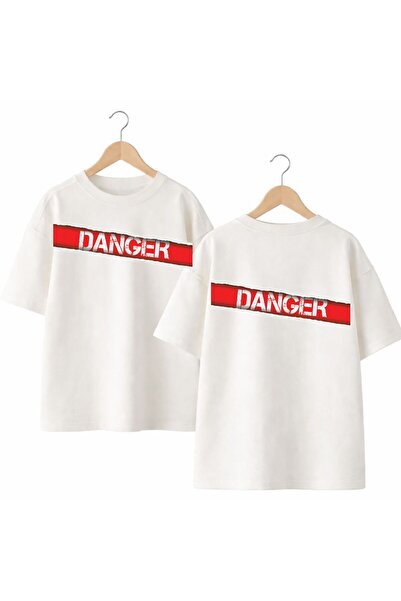 playwear Μπλουζάκι με στάμπα Danger στην πλάτη και στο μπροστινό μέρος του στ...